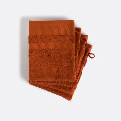 Lot de 4 gants de toilette coton peigné 600g/m2, K LA REDOUTE INTERIEURS