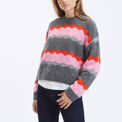 Panayo Recycled Striped Jumper with Crew Neck SUNCOO