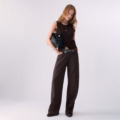 Pantalon droit avec ceinture asymétrique LIU JO