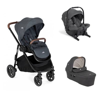 Poussette trio Versatrax Moonlight + siège auto Sprint Ebony + nacelle Ramble XL Shale JOIE