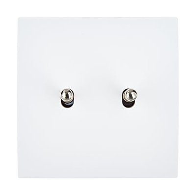Double Interrupteur Simple Va Et Vient Karo Blanc Satin MODELEC