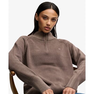 Pull Classic Half Zip Coupe Décontractée SUPERDRY