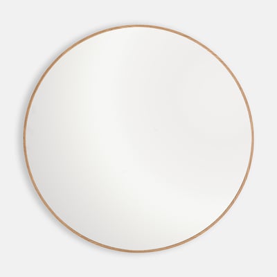 Miroir mural rond, plaqué chêne, diamètre 100 cm, IODUS LA REDOUTE INTERIEURS