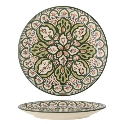 Assiette plate grès peint main  Karlie BLOOMINGVILLE