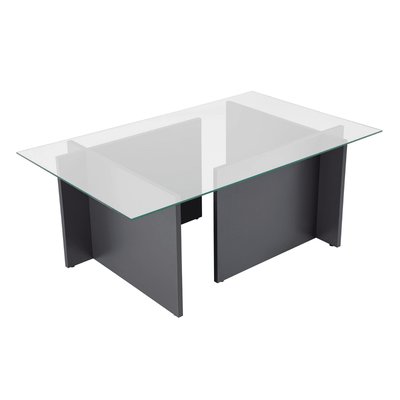 Table basse avec plateau en verre L105 cm - NOAH CALICOSY