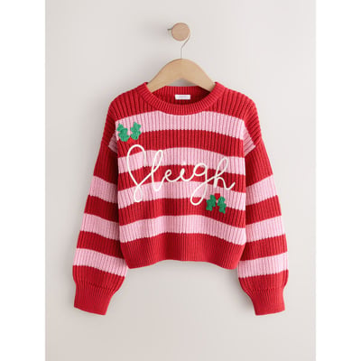 Pull de noël motif rayé sleigh NEXT