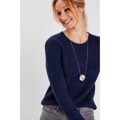 Pull grosse maille bleu marine femme La Redoute