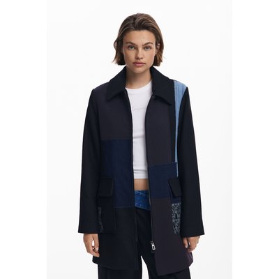 Manteau droit patchwork DESIGUAL