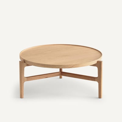 Table basse diamètre 94 cm plaqué chêne, Alyasa AM.PM