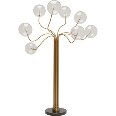 Lampadaire en verre, aciet et marbre, FUTURE VIEW KARE DESIGN