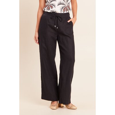 Pantalon large taille haute aspect lin BREAL