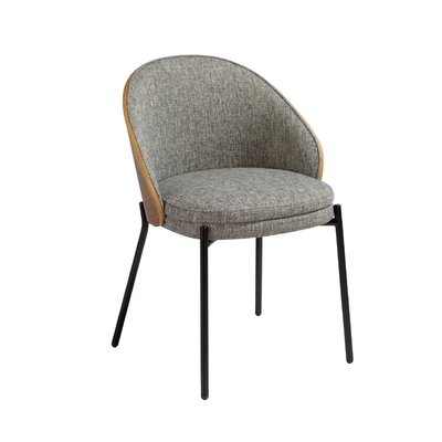 Chaise en tissu et bois de noyer ANGEL CERDA