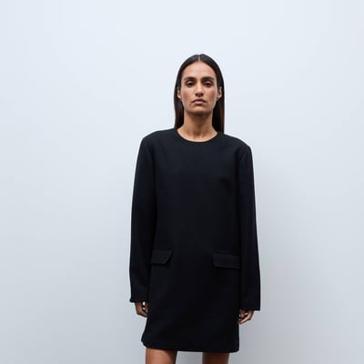 Robe courte unie contenant de la laine MONOPRIX