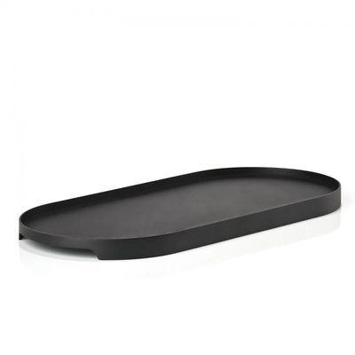 Plateau Ovale Single Noir Métal Medium 35 x 16 cm ZONE DENMARK