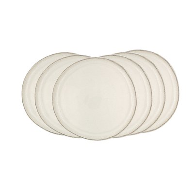 Lot de 6 grandes assiettes, COTON ARTIME
