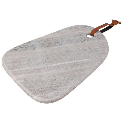 Planche à découper ovale en marbre gris 21x31x1cm WADIGA