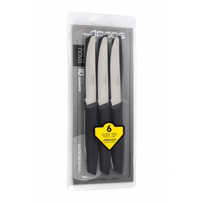 Coffret table Arcos 6 couteaux lames micro-dentées 11cm ARCOS