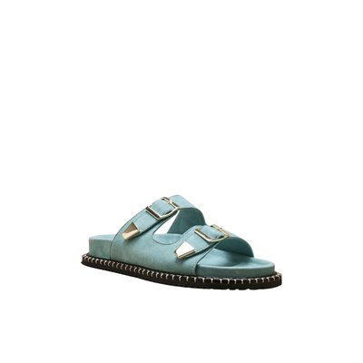 Mules cuir velours ouverture totale PEDICONFORT