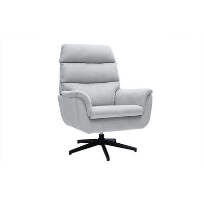 Fauteuil pivotant en tissu chenille terre brûlée et métal noir JONAH MILIBOO