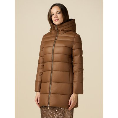 Parka mi-long lisse d'un côté et à matelassage horizontal de l'autre OLTRE