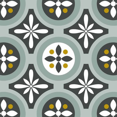 Lot de 6 stickers de carrelage 15x15 cm FLORAUX DRAEGER PARIS