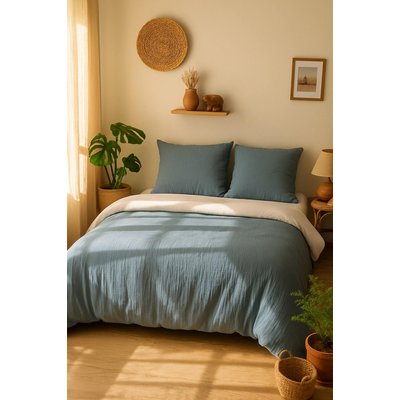 Parure housse de couette  bicolore avec 2 taies, gaze de microfibre, Avy C DESIGN HOME TEXTILE