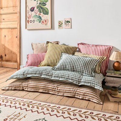 Cottage Cushion Cover in Gingham Check Cotton/Linen LA REDOUTE INTERIEURS