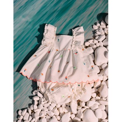 Top + Bloomer avec Broderies Fleurs Brothers & Sisters ZIPPY