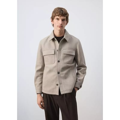 Veste en flanelle avec poches MANGO MAN