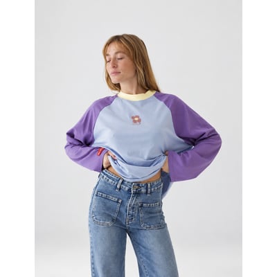 T-shirt raglan détail fleuri CARLOTA MINDTRAVELER