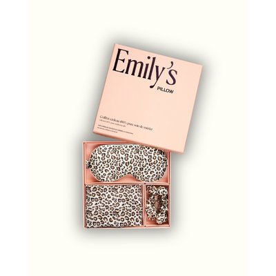 Coffret cadeau - Taie en soie, masque de sommeil, chouchou EMILY'S PILLOW