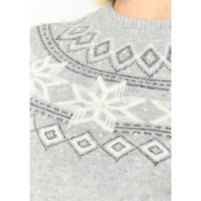 Pull en jacquard avec perles LOLALIZA