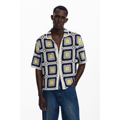 Chemise à manches courtes en crochet DESIGUAL