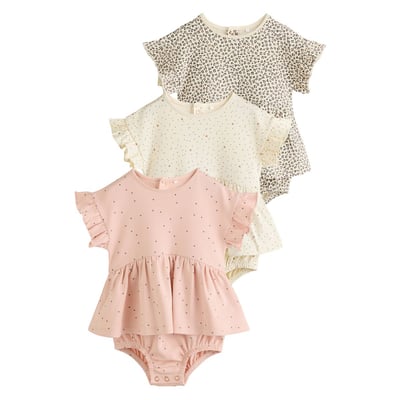 Barboteuse bébé effet jupe, lot de 3 NEXT