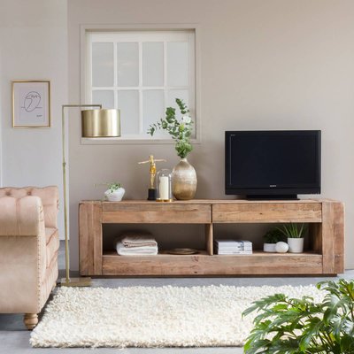Meuble TV en bois recyclé 210 cm  BLAISE MADE IN MEUBLES 