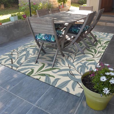 Tapis extérieur tissé kilim rectangle WILLOW UN AMOUR DE TAPIS