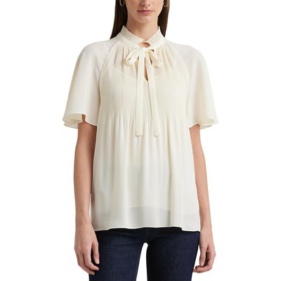 Kurzärmelige Bluse mit Bindeschleife Adar LAUREN RALPH LAUREN