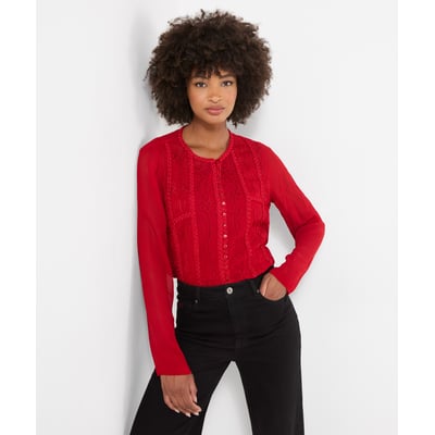 Blouse Boutonnée Brodée Emily avec Caraco JOE BROWNS