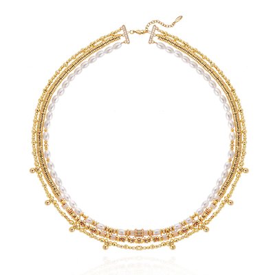 Collier multirang avec perles et sequins TRION HIPANEMA