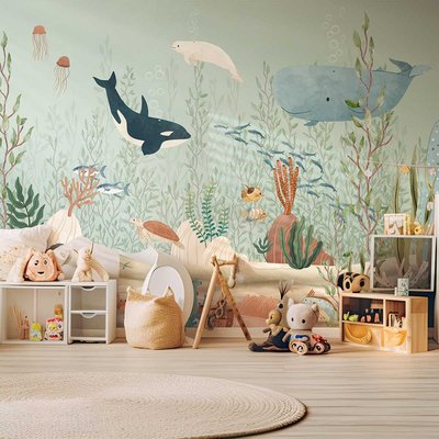 Papier peint créatures de la mer HEXOA