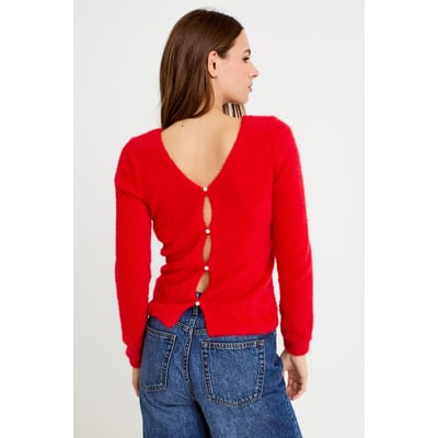 Pull col v manches longues perles CACHE CACHE