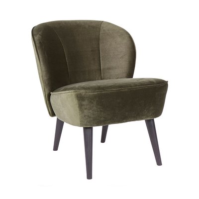 Fauteuil cocktail en velours- SARA WOOOD