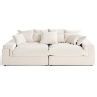 Sergio - canapé 4 places - assise profonde - en tissu LISA DESIGN