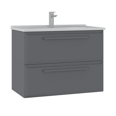 Meuble vasque à suspendre 80 cm 2 tiroirs NEREE PIER IMPORT