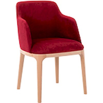 Fauteuil en tissu et bois, Lulu RECOLLECTION