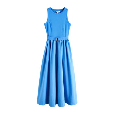 Robe midi 2-en-1 en tissu mélangé à ceinture NEXT