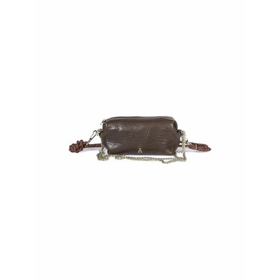 Sac pochette en cuir bubble, NUAGE CRAIE STUDIO