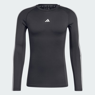 T-shirt de training manches longues 3 bandes compression TECHFIT adidas Performance