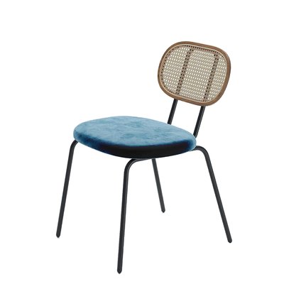 Lot de 2 chaises en rotin et velours - JUNA POTIRON PARIS