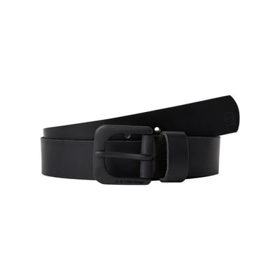Ceinture en cuir lisse noire unie avec une boucle métallique mat G-Star RAW